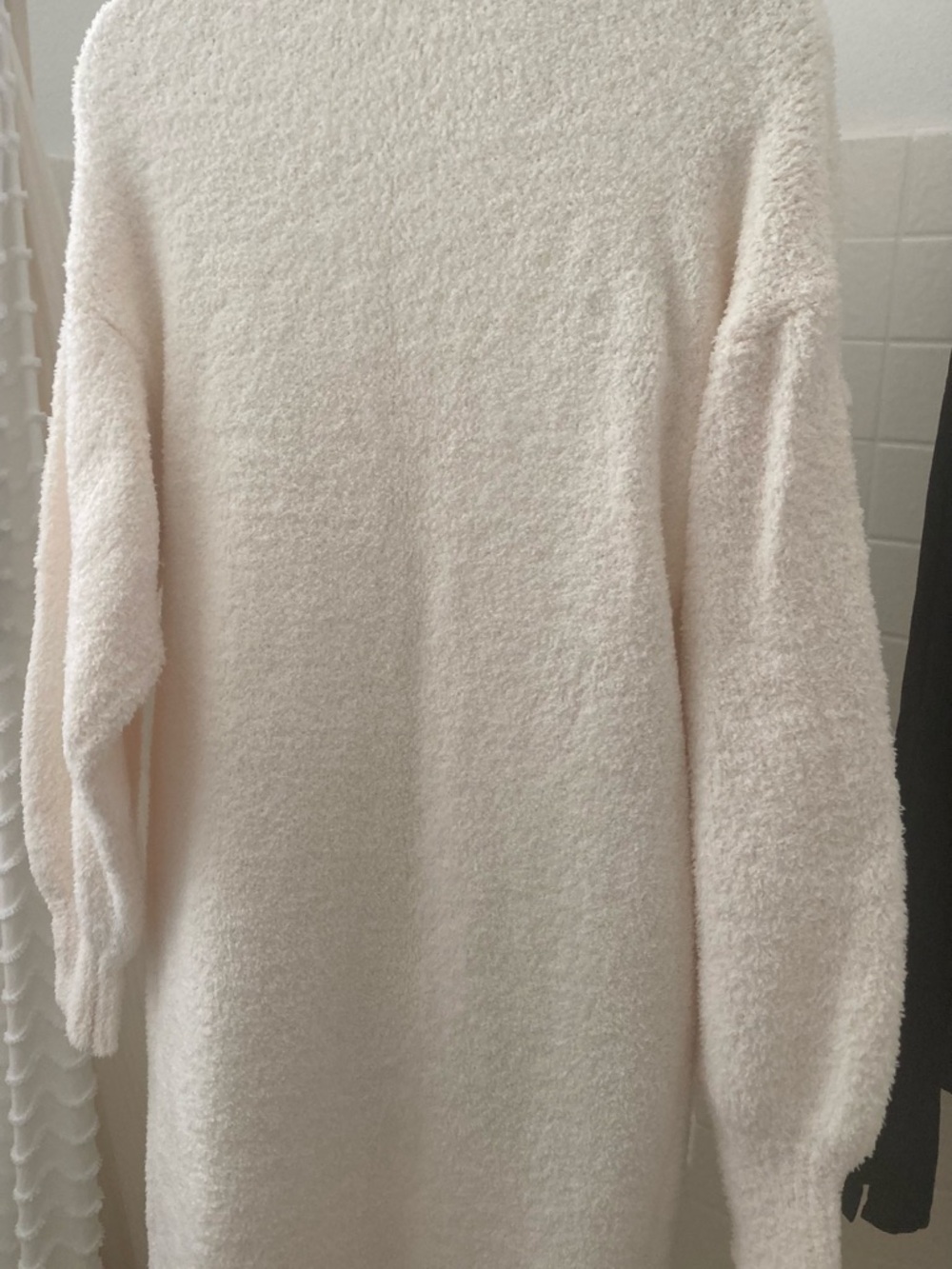 Fashion Nova Cream Longline Open Cardigan with Pockets - Picture 3 of 6